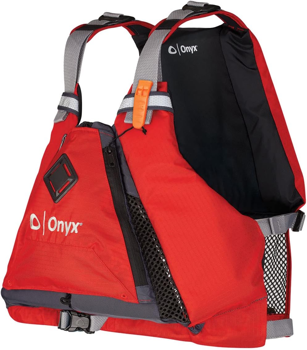 Onyx MoveVent Torsion USCG Approved Paddle Sports Life Jacket, Red, Medium/Large Onyx MoveVent Torsion USCG Approved Paddle Sports Life Jacket, Red, Medium/Large