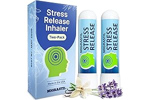 Basic Vigor Migrastil Stress Release Inhaler 2-Pack: Natural Anxiety Relief with Aromatherapy