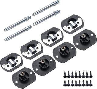 Bitray Pin Style Sectional Furniture Connectors Sofa Couch Black-4pcs | Iron & Nylon丨Pin Design丨Durable, Sturdy丨Heavy-Duty丨For Modular Sofas, Furniture丨Stable Reliable Connection for Easy Assembly