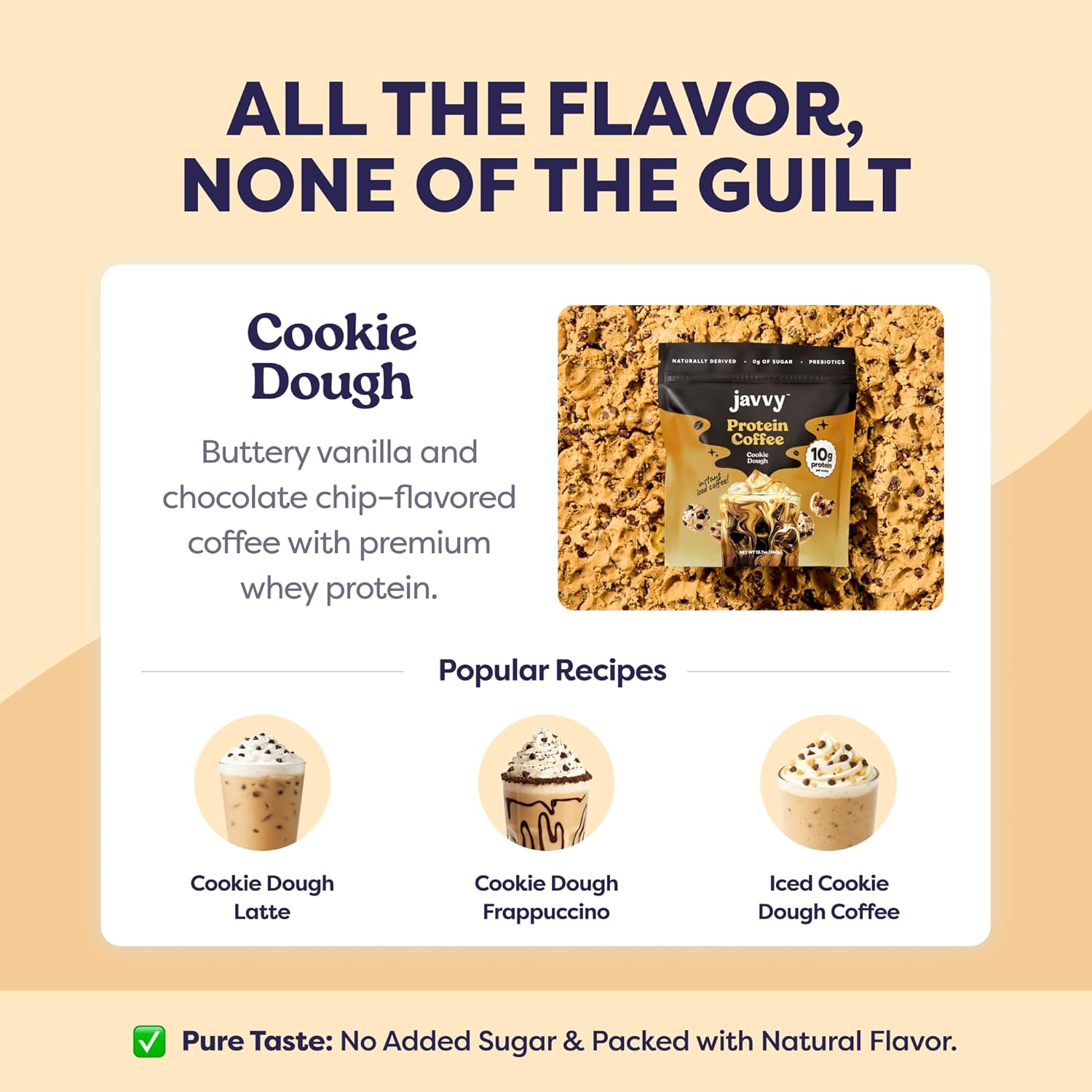 Cookie Dough Protein Iced Coffee - Premium Whey Protein & Instant Iced Coffees - 100% Natural Cold Brew - Zero Artificial Flavors & Sweeteners, 80 mg Caffeine Per Serving, 20 Servings - Image 8