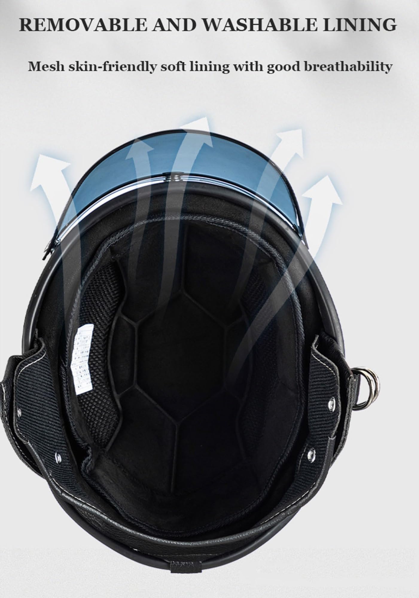 retrò Mezzo Conchiglia Casco,Caschi da Moto Aperto Caschi A Scodella,ECEDOT Omologato Casco da Moto Scooter per Donna Uomo,(2,S=55~56cm)