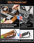 Teskyer Premium Genuine Leather Luggage Tags for Suitcases - Quick Release, Privacy Protection, Elegant and Durable, Travel Essential Luggage Tag - 2 Pack Brown | Timeless Craftsmanship, Quick Release Design, Privacy Flap, Ideal For Business Trips an