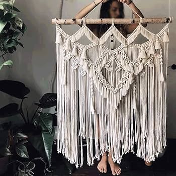 West Elm マクラメ ウォールアート インテリア雑貨 手織りのタペストリー Amazon.co.jp: マクラメ タペストリー 大きな家の装飾の