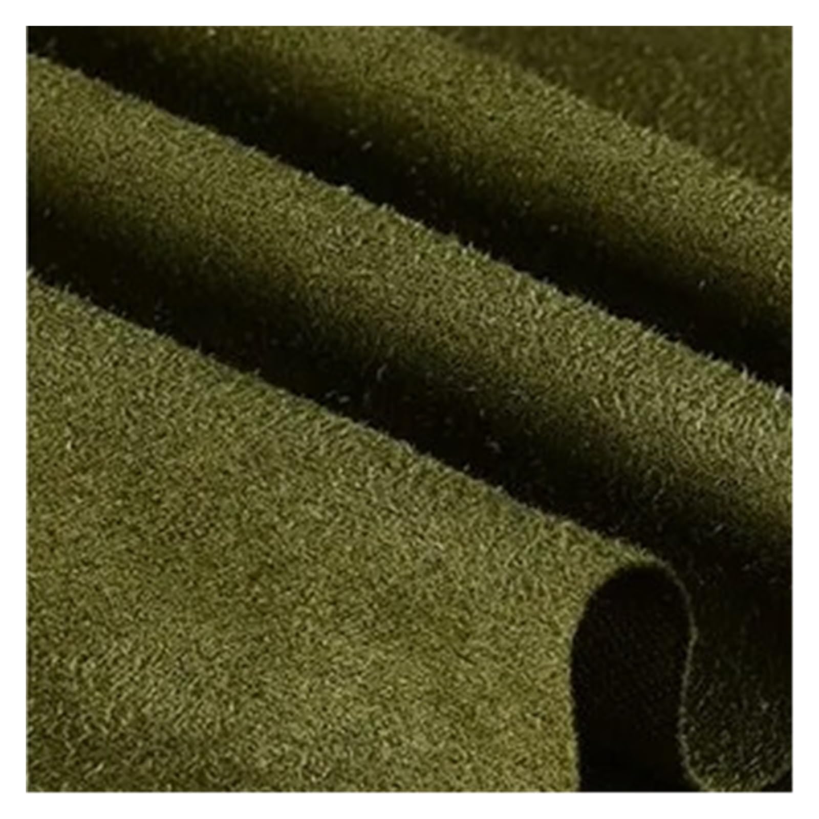 FIgpmwld Faux Suede Fabric, Single-Sided Elastic Frosted Faux Suede Fabric Multicolor by Meters(68 Matsuishi Green)