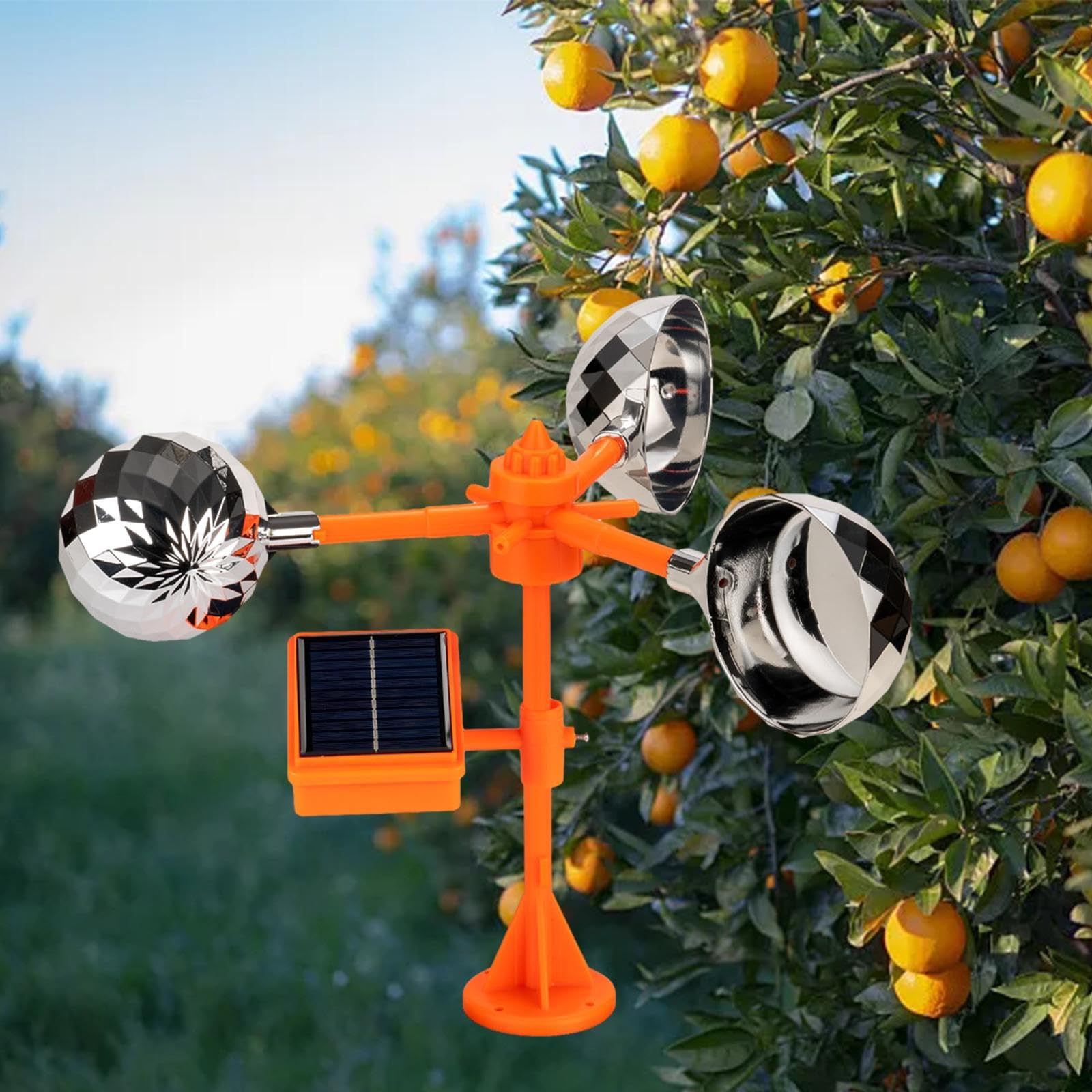 Gralara Spaventa Gabbiani Dispositivo Deterrente per Uccelli, Mulino a Spaventa Uccelli per Forniture per Energia Elettrica, Aeroporti, Frutteti, Stagni, con Pannello Solare