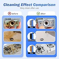 Vista 6 de Juego de cepillos de alambre, 6 cepillos de alambre de acero inoxidable/latón/nailon para limpieza con mango curvado para eliminación de óxido