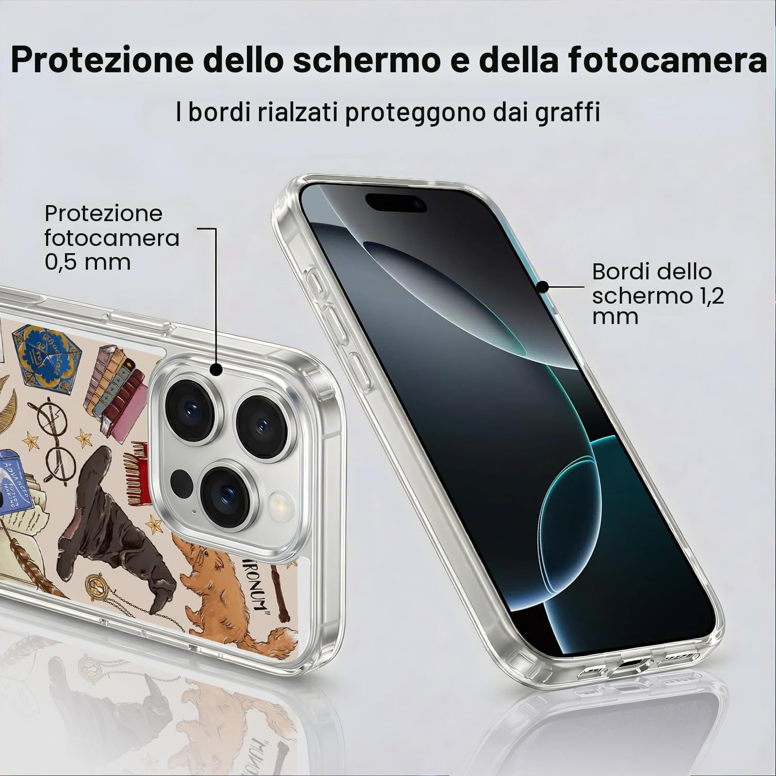 Custodia Ufficiale Harry Potter Per Google Pixel 7 – Hogwarts, Gel Morbido, Antigraffio E Antiurto