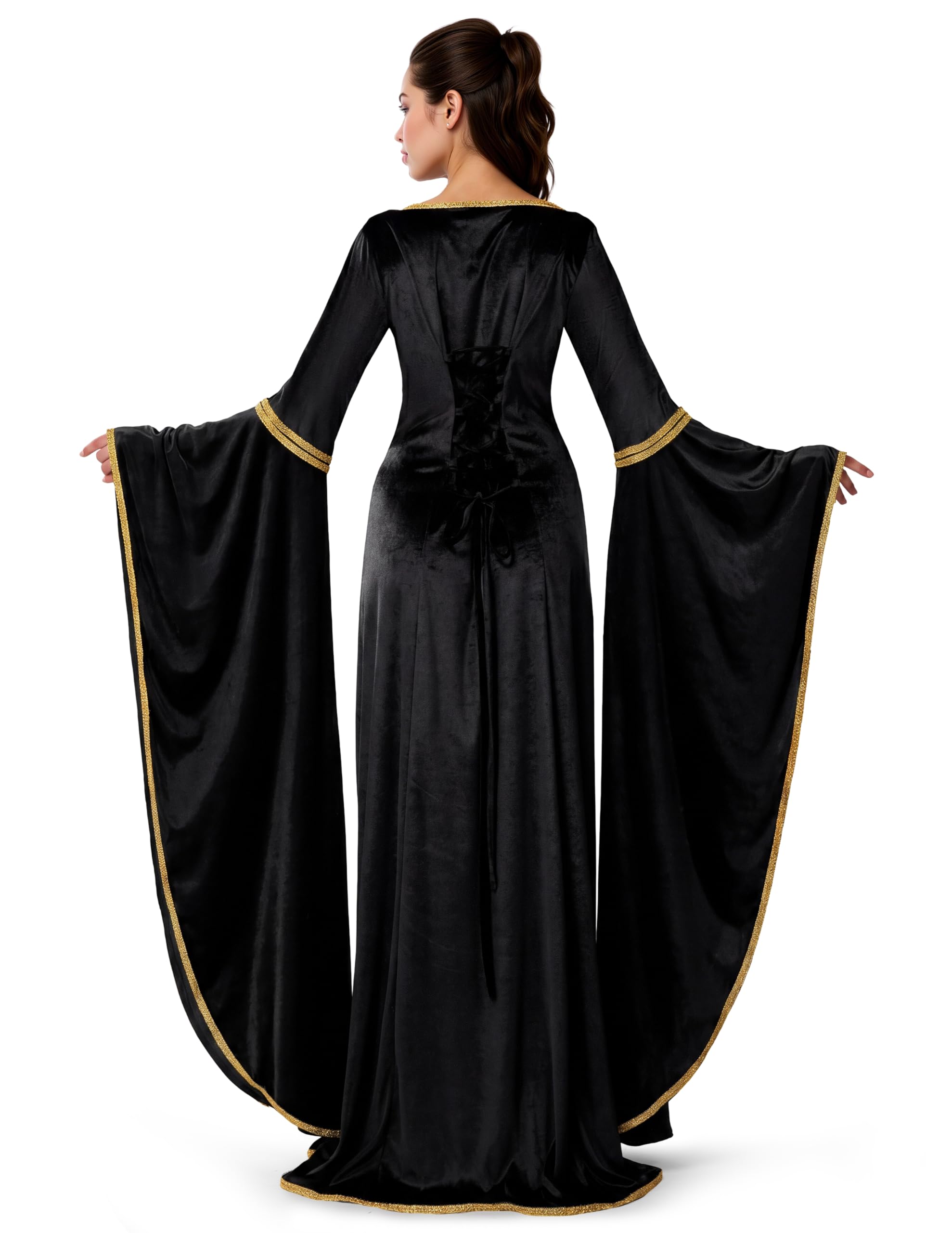 Spooktacular Creations Renaissance Costume Robe médiévale en velours pour femme Robe d'Halloween Renaissance irlandaise