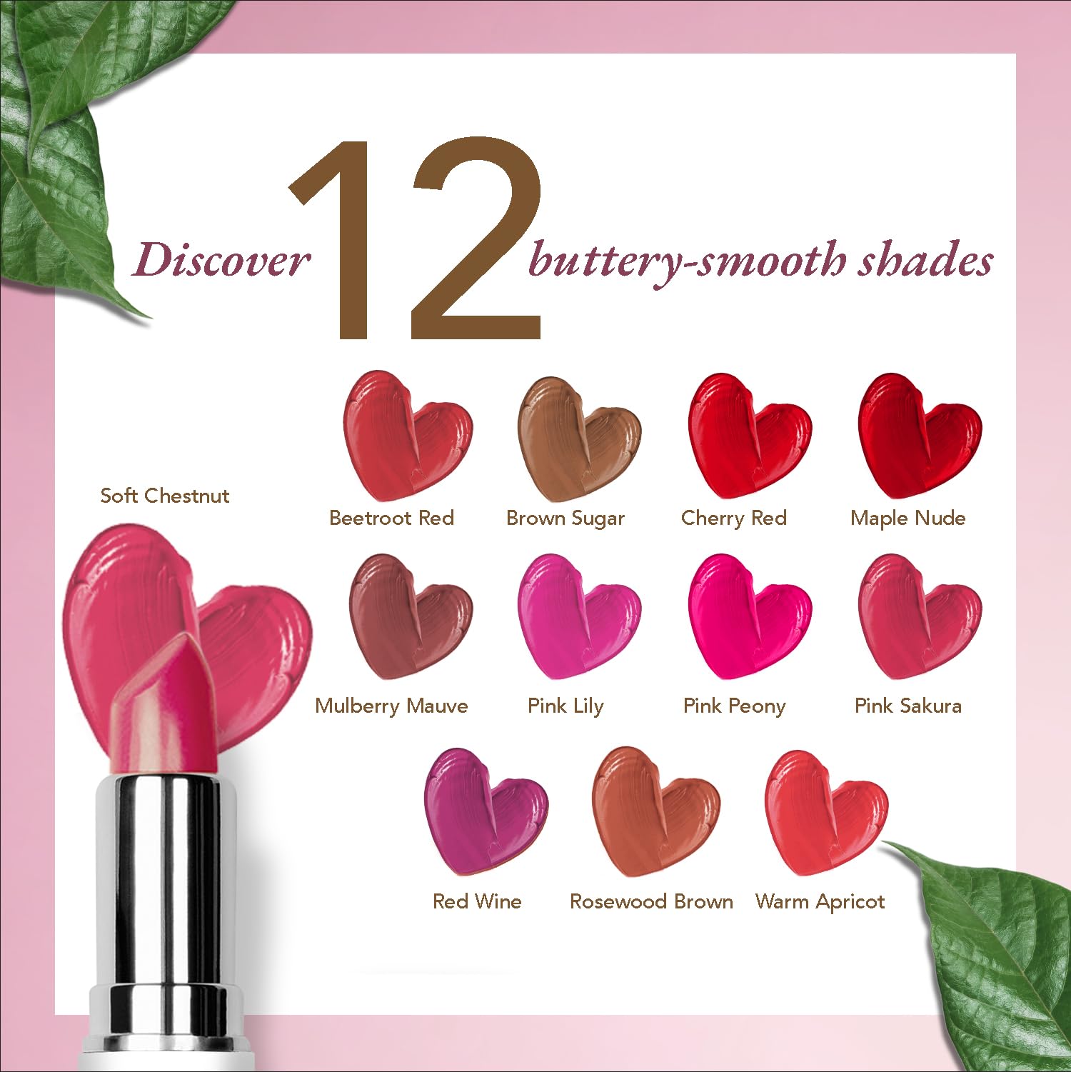 Organic Harvest Moisture Matte Lipstick - Soft Chestnut | Langanhaltender brauner, cremiger matter Lippenstift | feuchtigkeitsspendende Formel | zertifiziertes Bio-Make-up | tierversuchsfrei & vegan