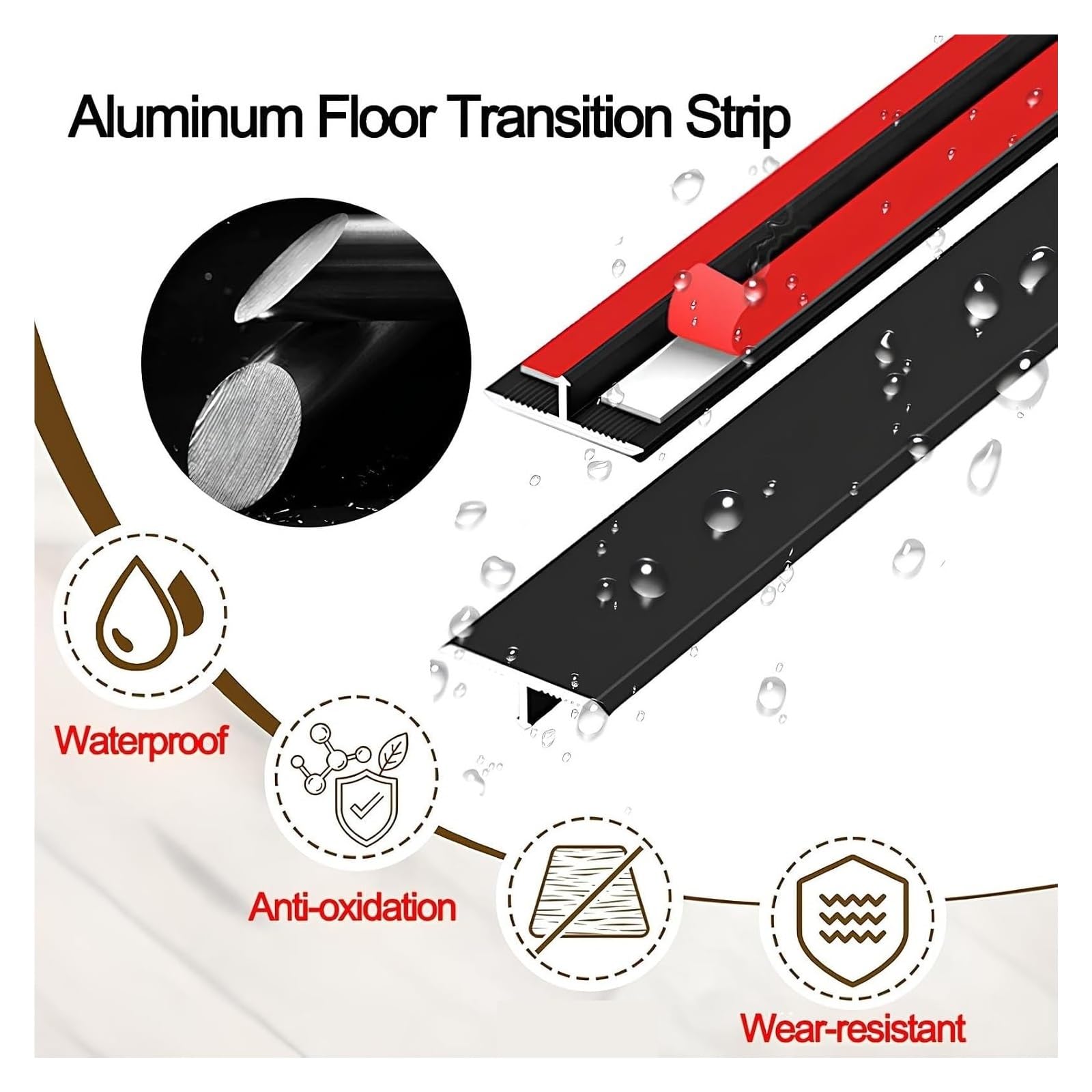 Bande de transition en T pour plancher