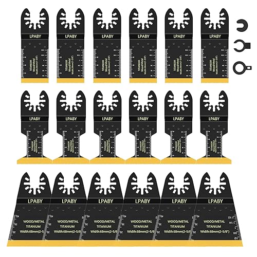 18 hojas de sierra oscilantes de titanio, cuchillas de herramientas oscilantes de titanio, kits de cuchillas de herramientas múltiples de titanio disponible en Yaxa Colombia