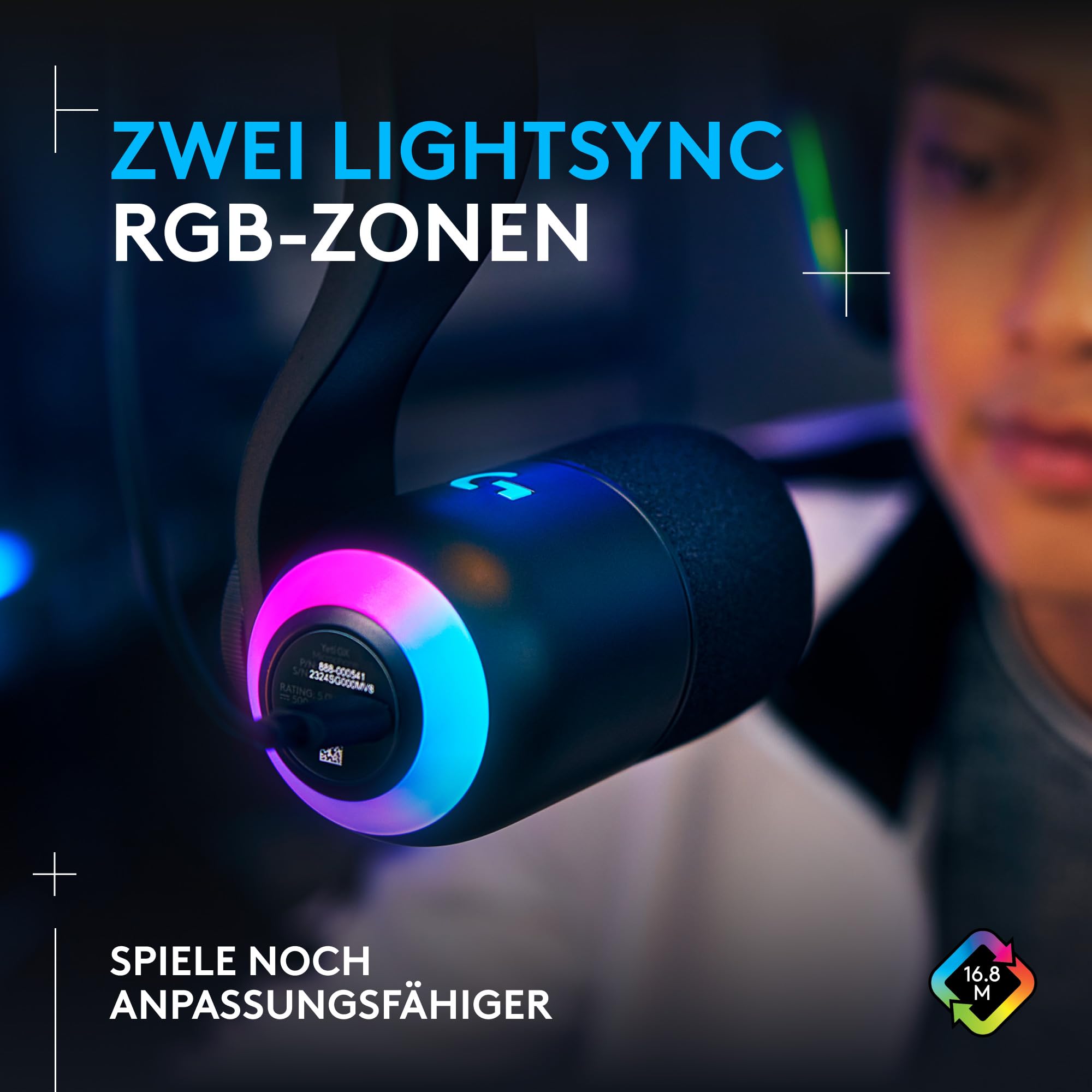 Logitech G Yeti GX dynamisches RGB-Gaming-Mikrofon mit LIGHTSYNC, USB, Superniere, Plug-and-Play für PC/Mac – Schwarz