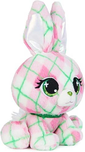 Miniatura 2 de P.Lushes - Peluches de moda de diseñador, conejo Kennedy Karrats de alta calidad, color rosa y verde, 6 pulgadas