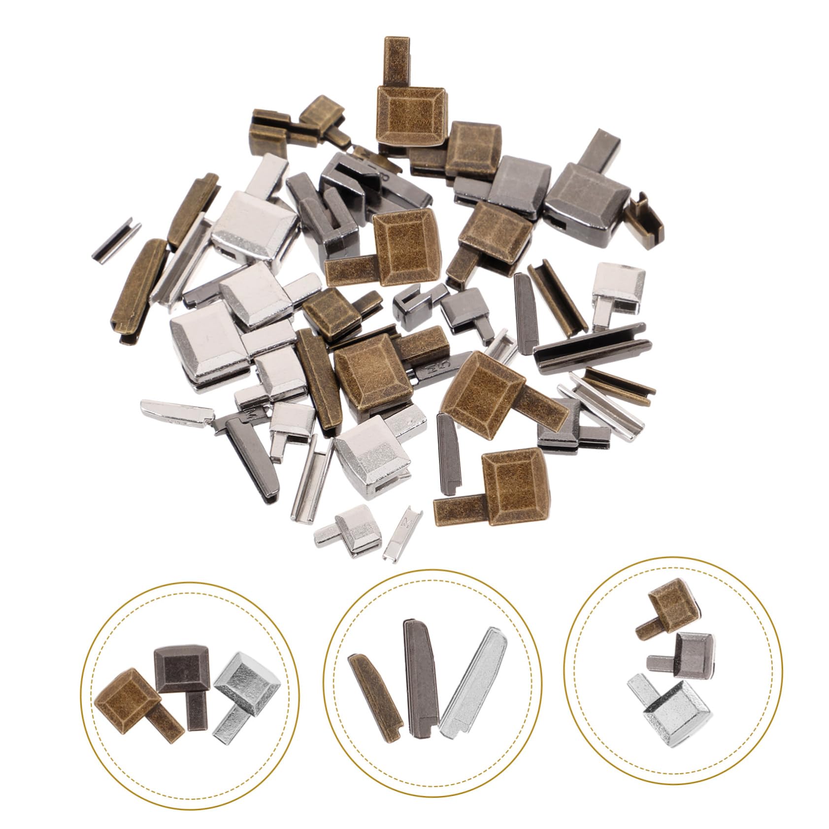 SEWACC 5juegos Kit De Reparación De Accesorios Paradas De De Metal Para Ropa Bolsa y Tienda Instalación y Para Sustitución De Cabezas