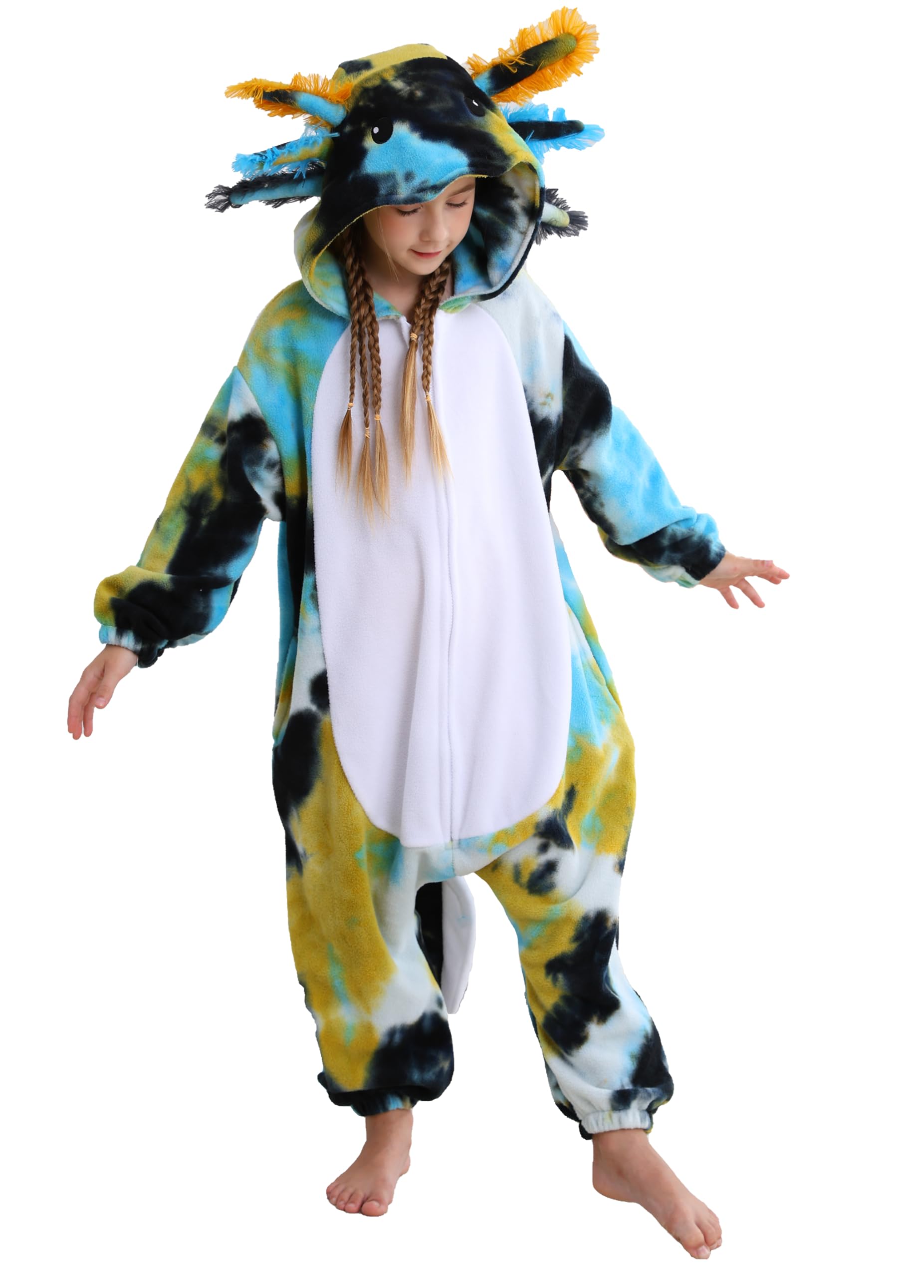 DELEY Unisex Mono de Una Pieza para Niños, Pijamas de Animales Disfraz de Cosplay de Halloween para Mujeres y Hombres Ropa de Dormir para Padres e Hijos