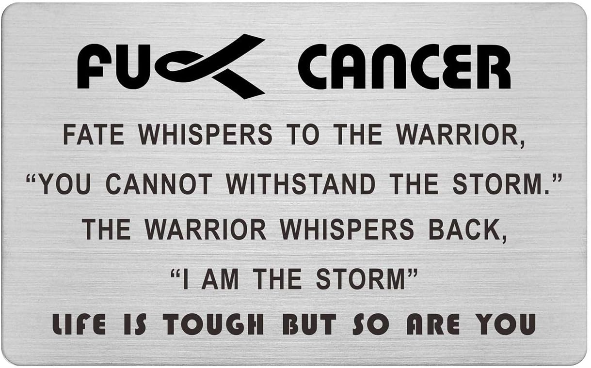 Cancer Survivor Gifts for Women Men, Life is Tough But So Are You, Cancer Awareness Fighting Inspirational Wallet Card