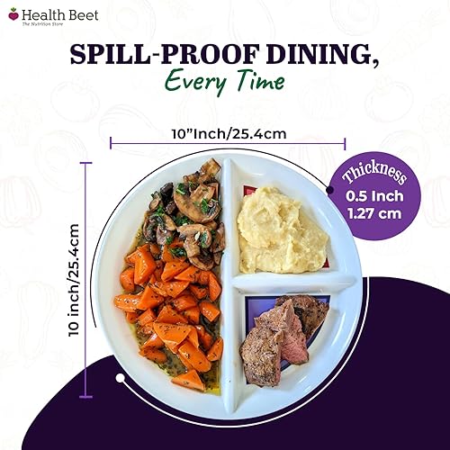 Miniatura 4 de Diabetes Portion Plate with DIVIDED SECTIONS for Healthy Eating and portion control (1)