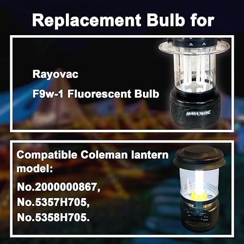 Miniatura 4 de Bombilla de 9 vatios compatible con Satco S8365, Kandolite 96500, Rayovac F9W-1, bombilla Coleman de repuesto 2G7 base 4100K 4 unidades