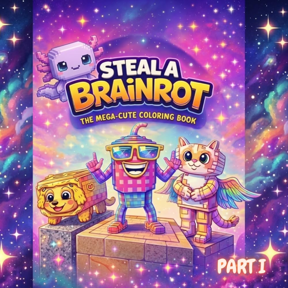 STEAL A BRAINROT: The Mega-Cute Coloring Book for Kids & Gamers