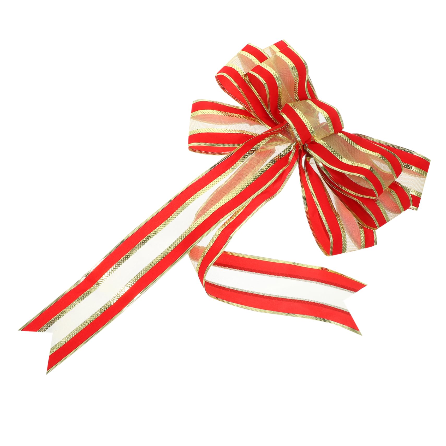 Ciieeo 3st Bogen-anhänger Winterschleife Für Die Haustür Weihnachtsbaum-schleifenspitze Rot Weihnachtsbaumschleifen Schranktür-bandschleife Christbaumschmuck Weihnachtsschmuck Stoff