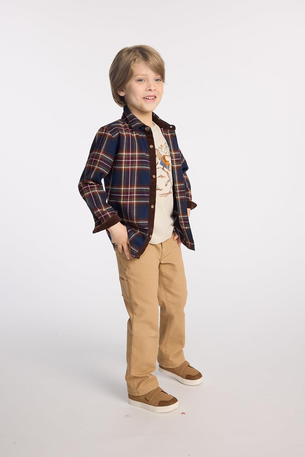 Gymboree Boys' and Toddler Long Sleeve Flannel Button Up Shirt