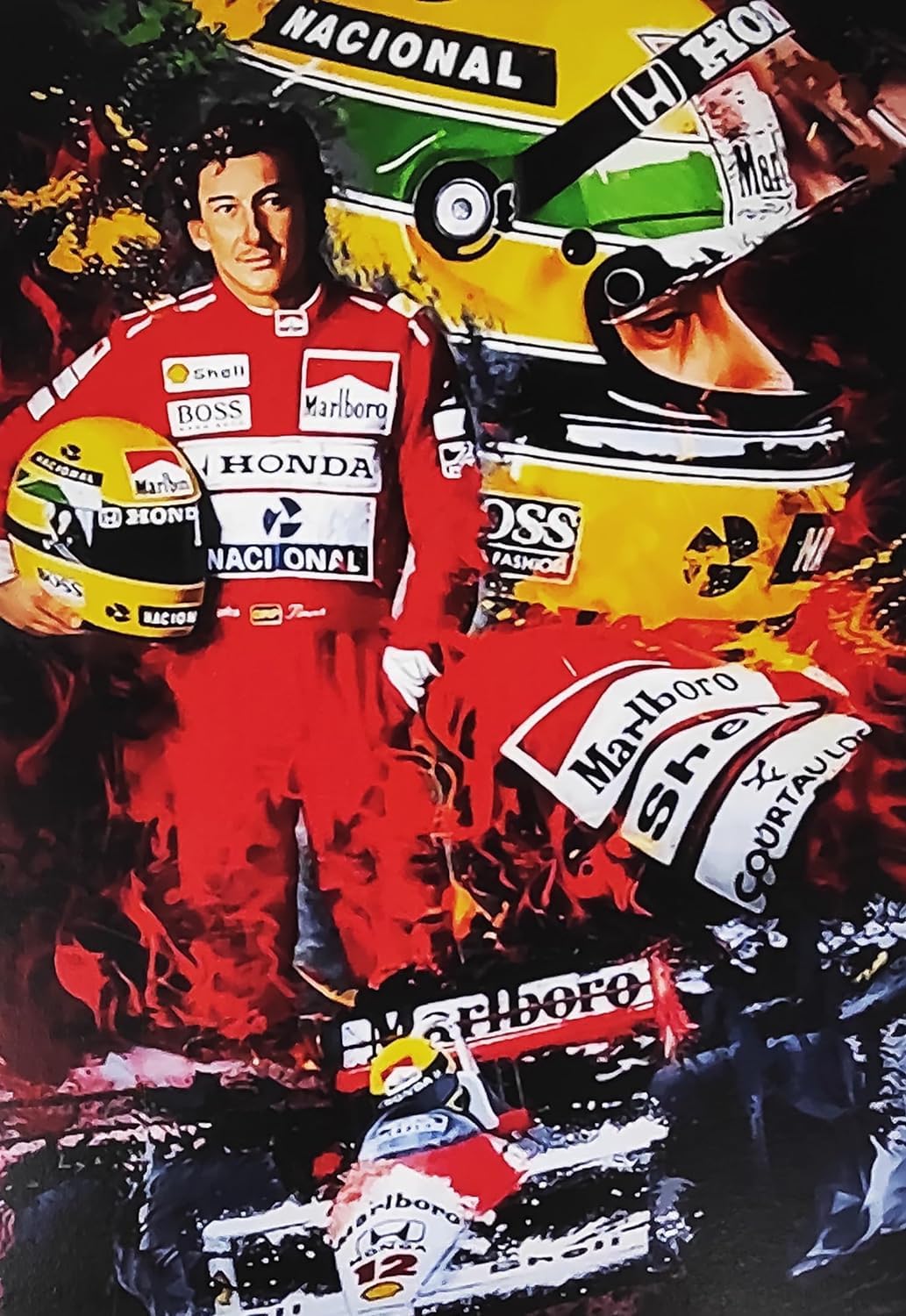 KUSTOM ART Picture Series Unforgettable Sports Champions Ayrton