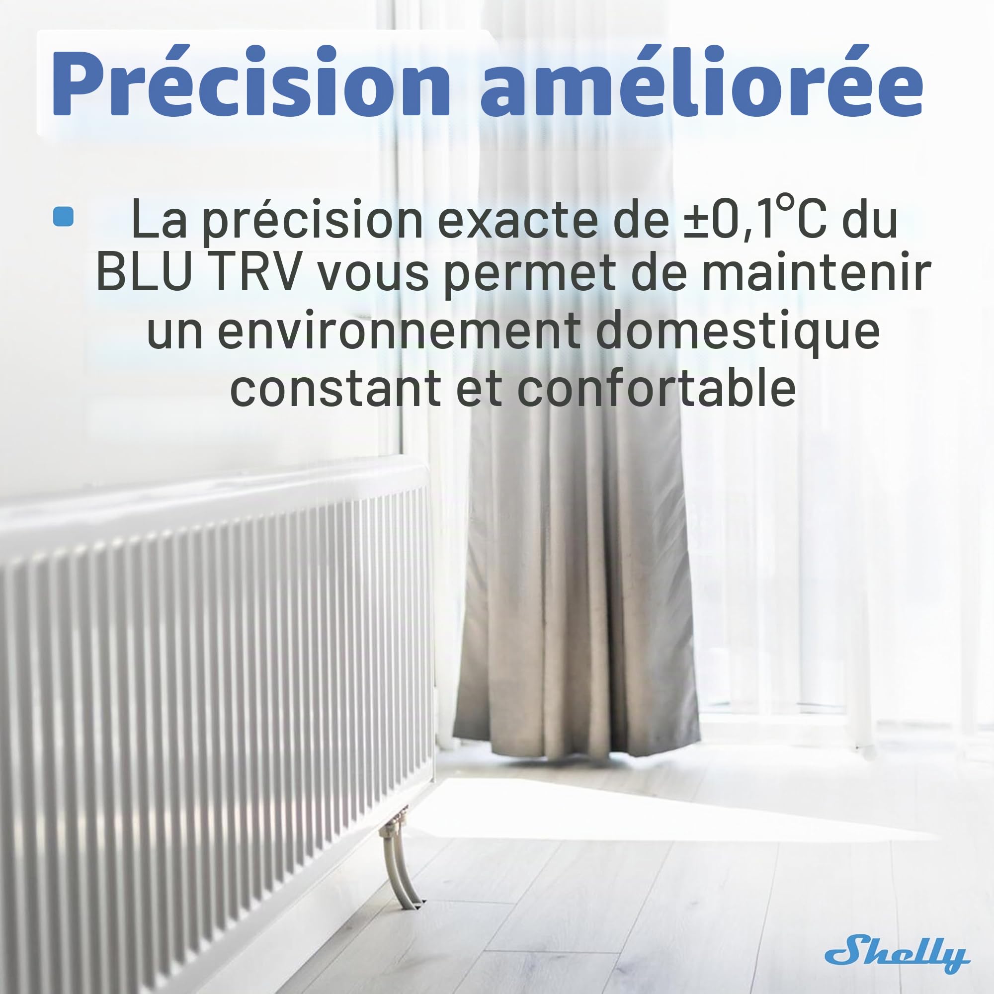 Shelly Blu TRV & Shelly Blu Gateway Gen3 - Tête thermostatique connectée Zigbee et Bluetooth avec Passerelle BLE (USB-A), Commande à Distance par app, Écran Rotatif