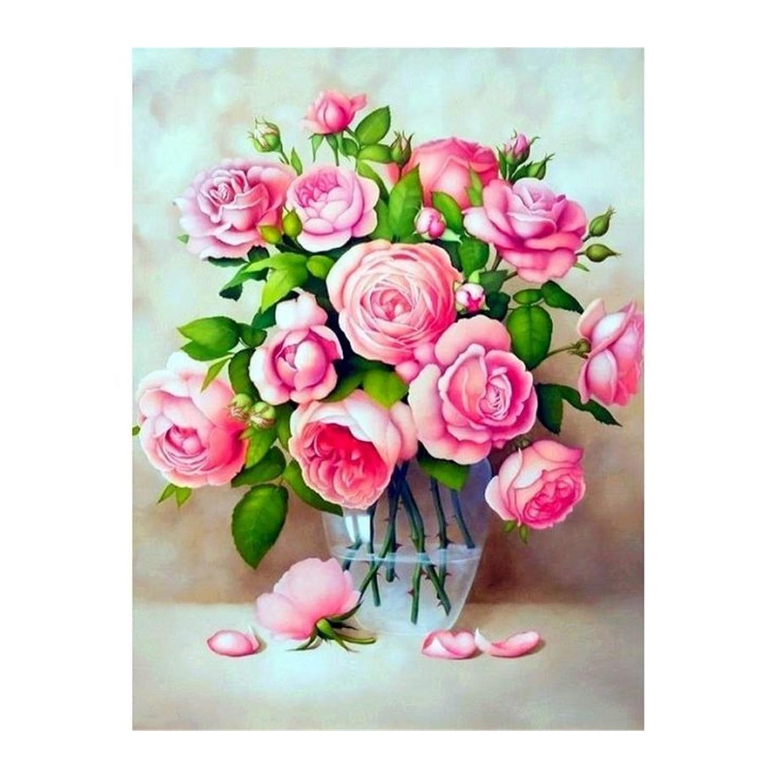 Graiting 1pc Flower In Vase Canvas Paintings Plants Wall Art Posters And Prints Landscape Pictures Room Decor(R,A4 21X30cm no frame)