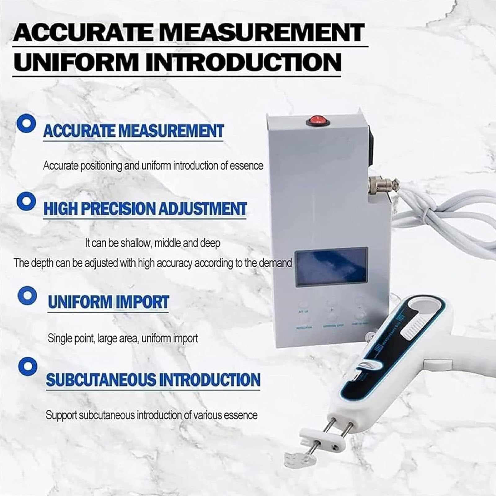 Equipo de Estética Facial Profesional con Mesogun Vanadio: Dispositivo para Mesoterapia,Hidrafacial,Lifting con Resultados de Centro Estético en el Hogar
