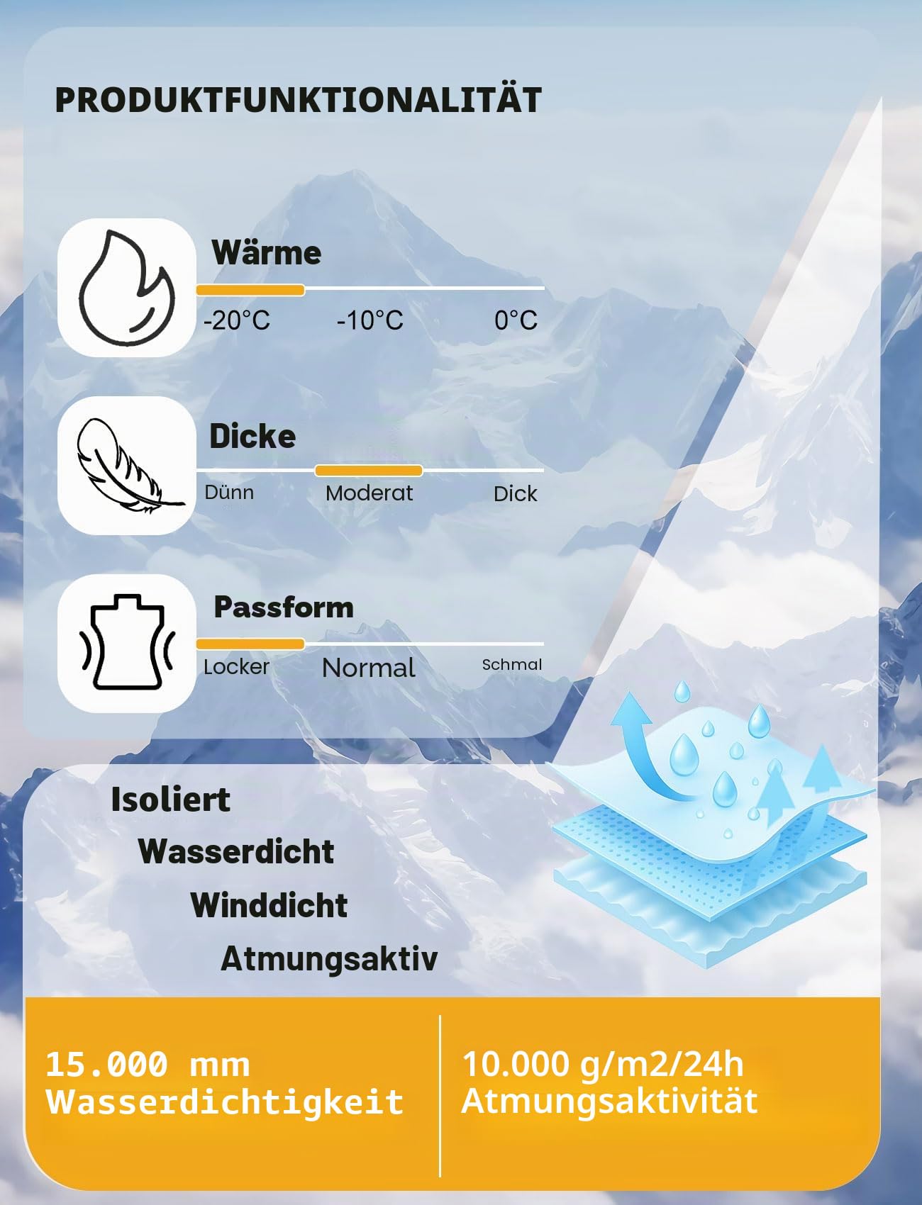 GSOU SNOW Herren Damen Snowboardjacke Baggy Skijacke Weite Snowboard Jacke Ski Jacke für Männer Frauen - Multi Pockets Wasserdicht Winddicht Atmungsaktiv Warm mit Kapuze