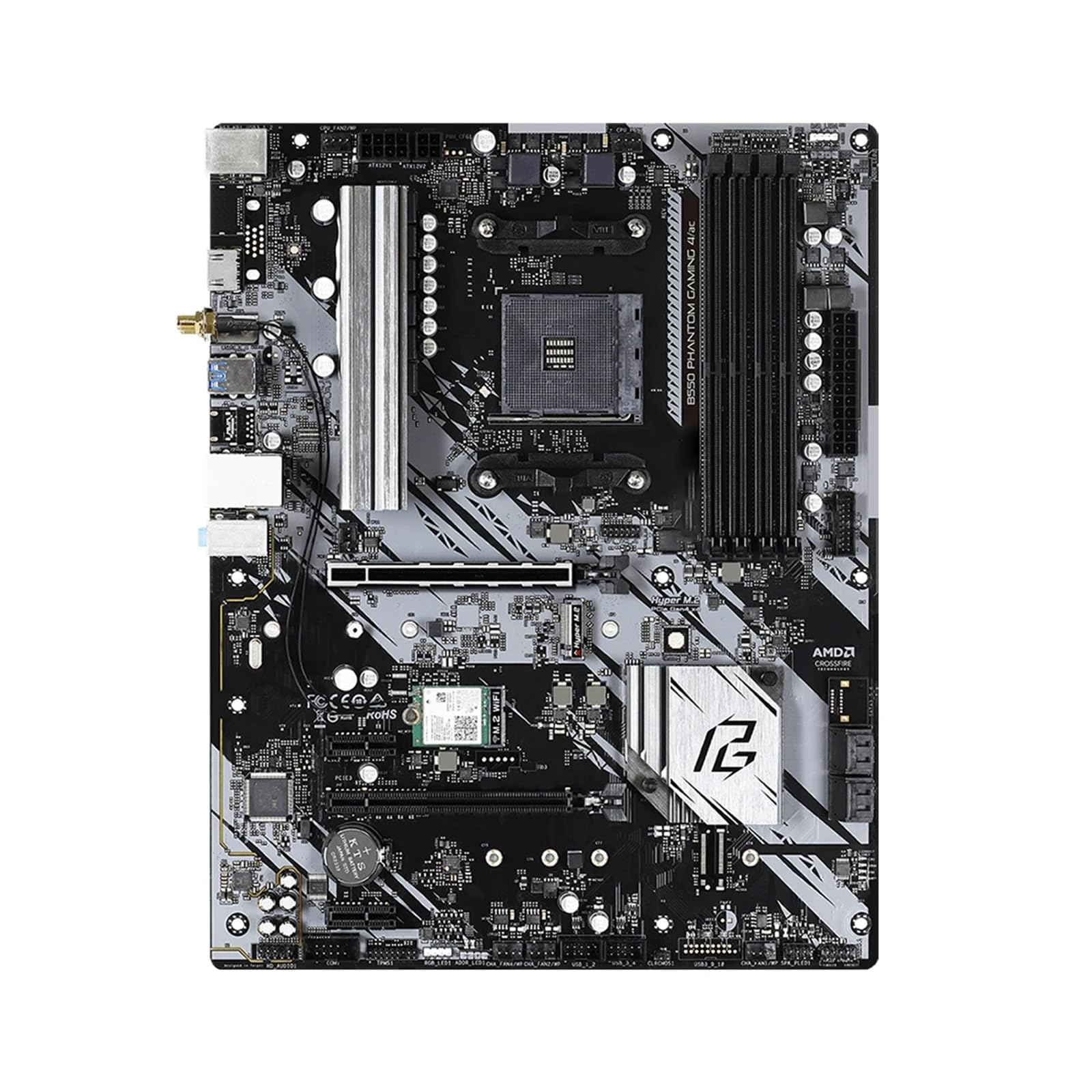 Placa Madre Fit For ASROCK B550 Phantom Gaming 4/AC Soporte AM4Ryzen 5 5600X 5600G 7 5800X3D 9 5900X CPU DDR4 4733+(OC) SATA3 Hyper M.2 ATX
