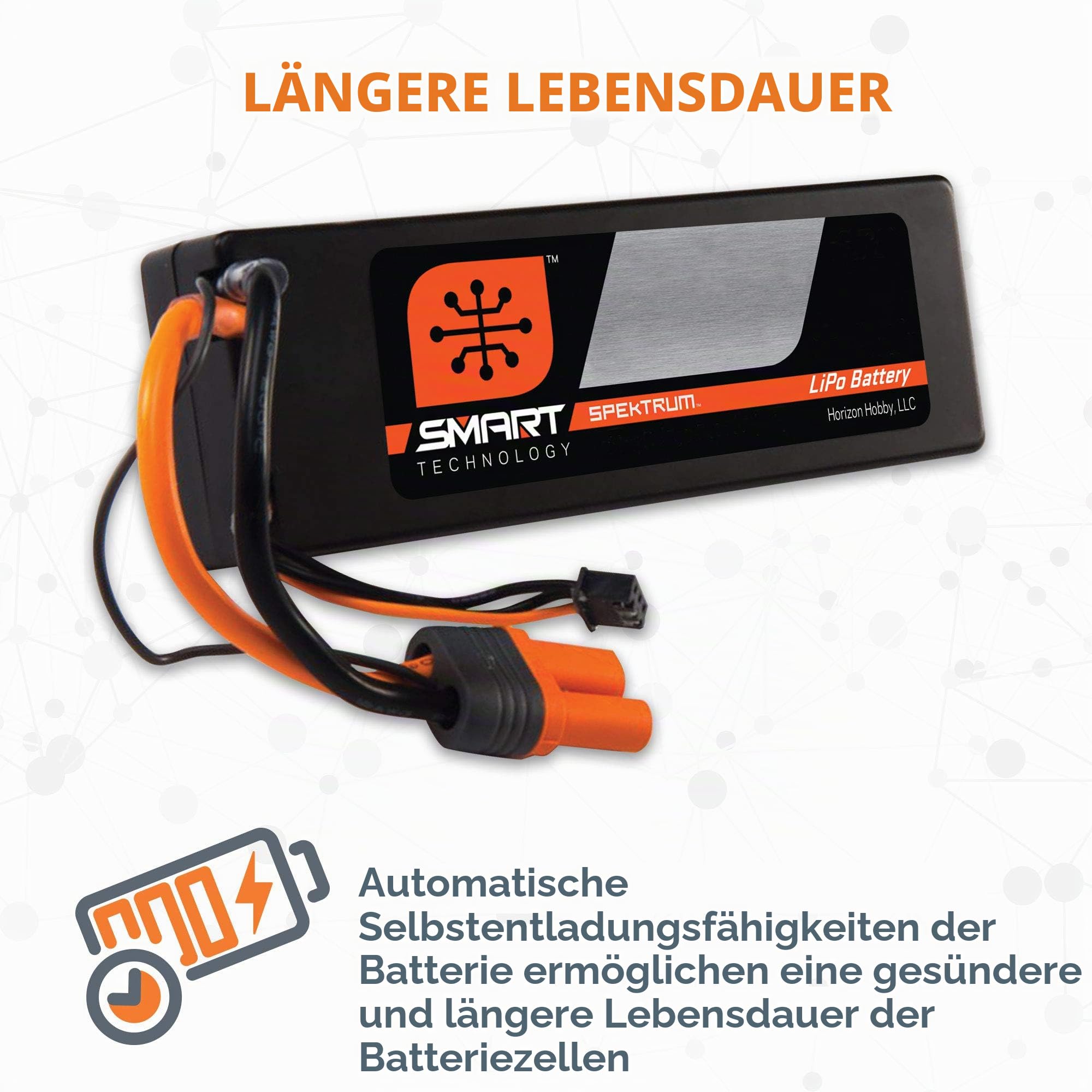 Spektrum 14.8V 5000mAh 4S 100C Smart Hardcase LiPo-Akku: IC5, SPMX50004S100H5