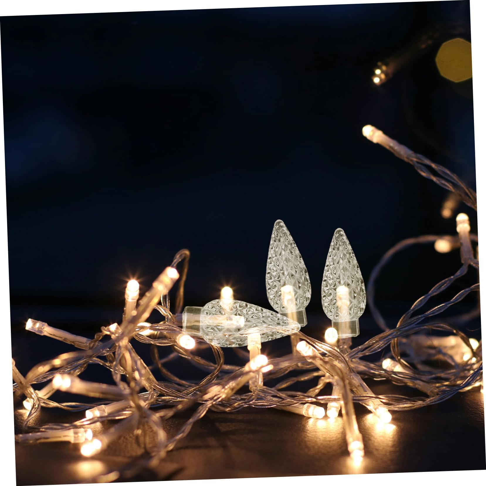 MUCKLILY 100pcs Replacement String Light Bulb Covers Waterproof Decorative Light Covers for Indoor/Outdoor Use Compatible Christmas and Party