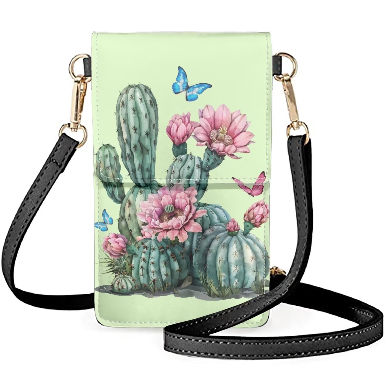 AZULCUSTO Small Leather Crossbody Bags for Women Cell Phone Purse Wallet Leather Shoulder Handbags With Shoulder Strap