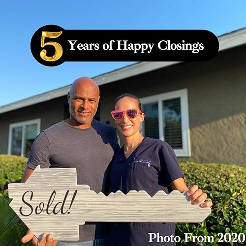 Miniatura 6 de Letrero de venta de bienes raíces  Extra grande en forma de llave  Doble cara  Accesorios para fotos de bienes raíces para agentes y propietarios de