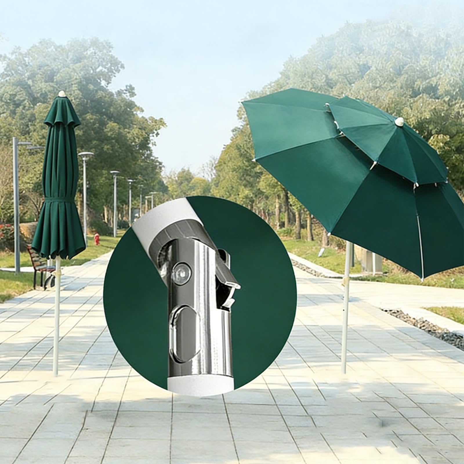 8,2 m, parasol ogrodowy na stół na zewnątrz, duży aluminiowy parasol offsetowy, 8 solidnych żeber, na plażę, patio, basen, podwórko i do ogrodu