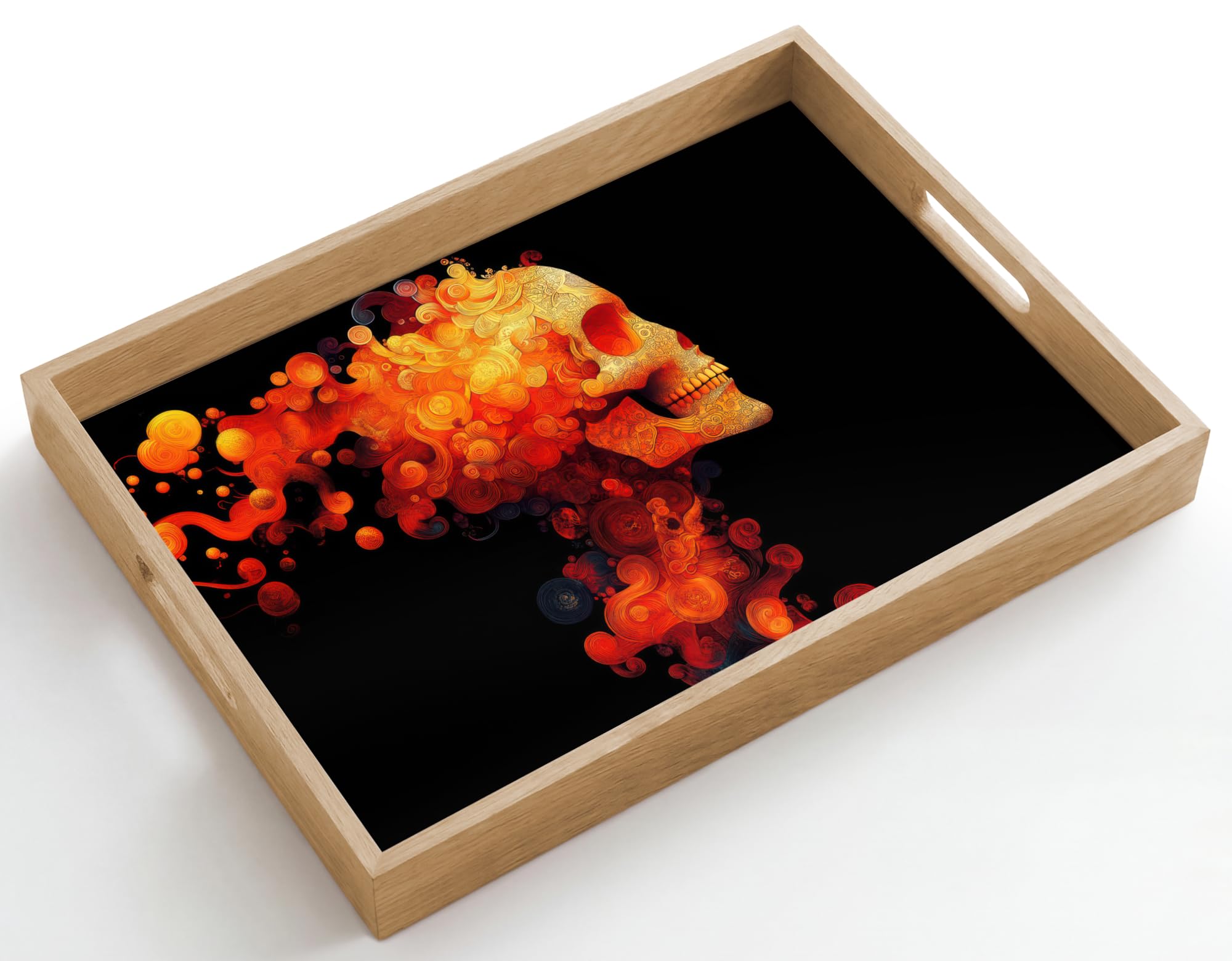 OnlyWow© Serving Tray Decorative Platter Trays For Food Breakfast Drinks