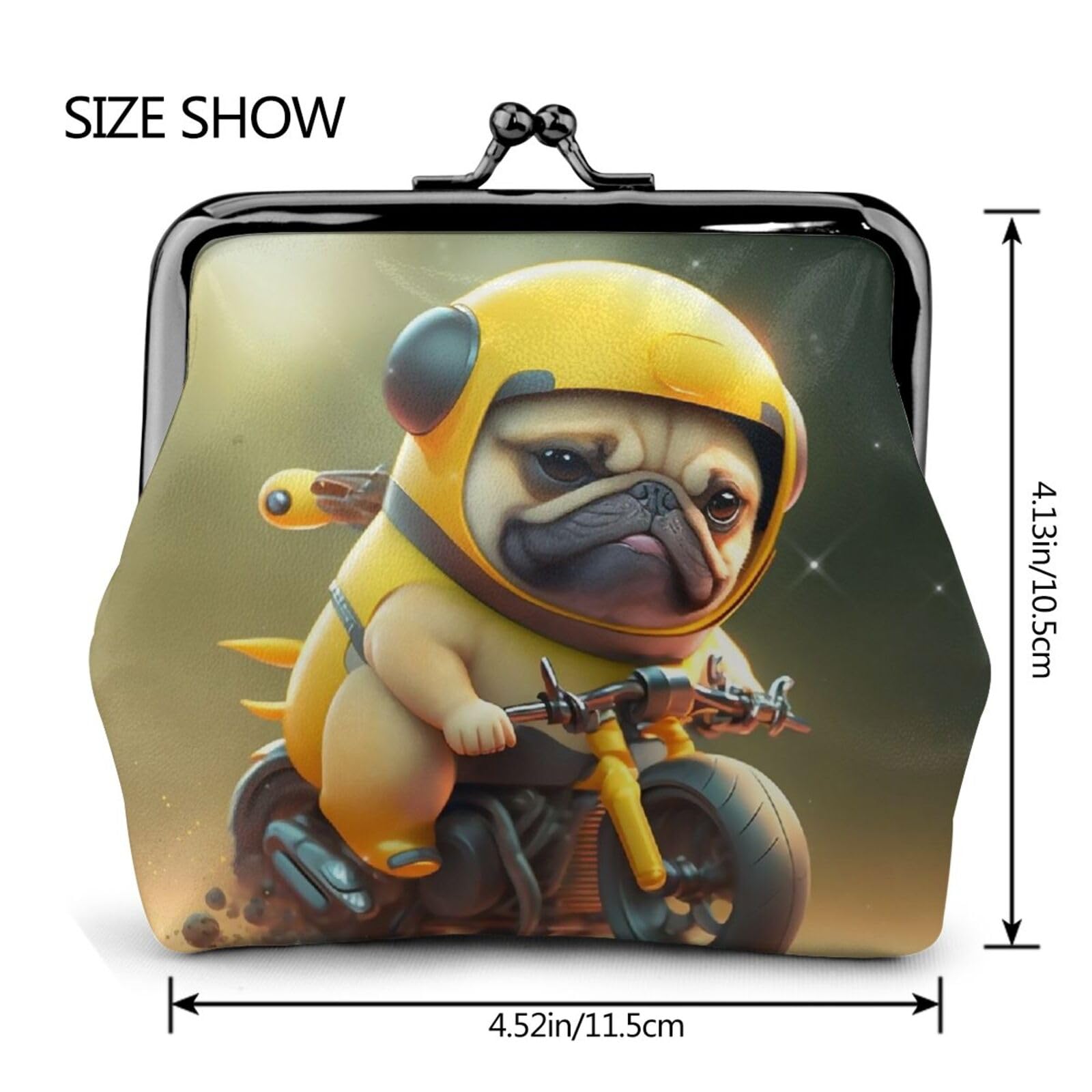 Amazon.co.jp: がま口財布 面白い パグ 犬柄 小銭入れ 親子がま口財布