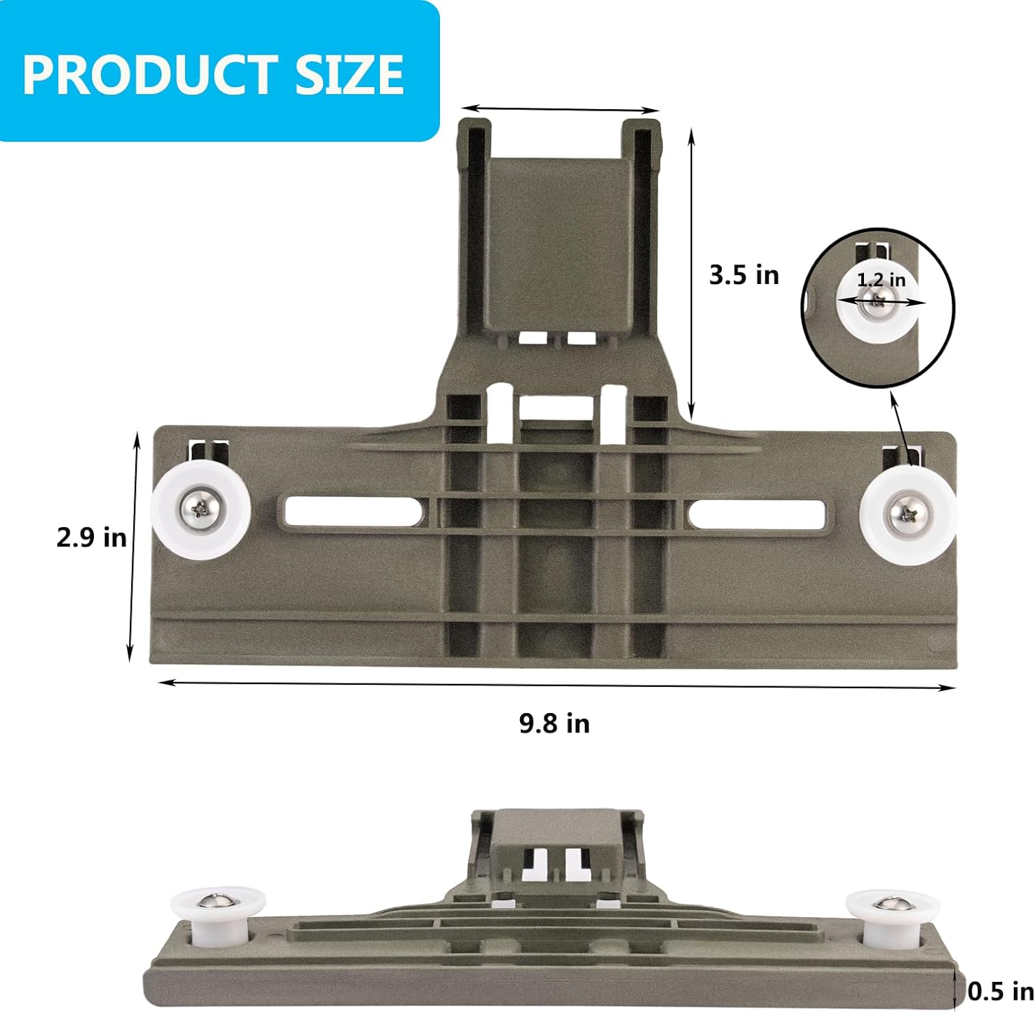 UPGRADED Dishwasher Top Rack Adjuster W10350375 - Fits Kenmore 665 Dishwasher Whirlpool Dishwasher Replacement Parts WDT730PAHZ0, WDT970SAHZ0, W10712395, WDTA50SAHZ0 Dishwasher Top Rack Parts 11 PACKS