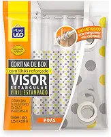 Cortina para Box Poás com Ilhós Visor Cristal (1,35x2,00m) (Ref.642-P)