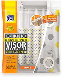 Cortina para Box Poás com Ilhós Visor Cristal (1,35x2,00m) (Ref.642-P)