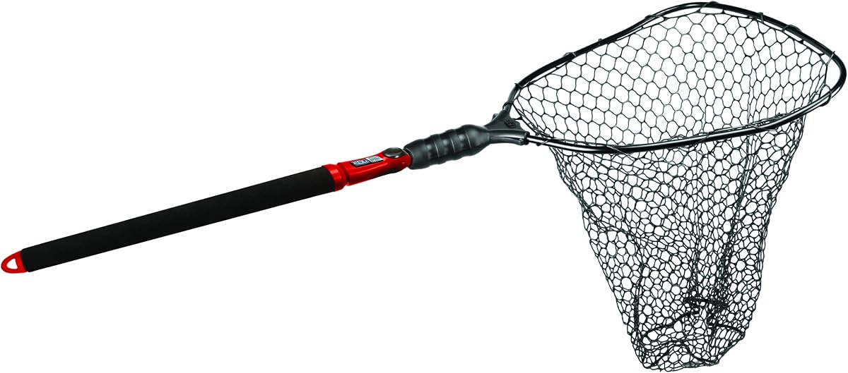Mango de red de pesca deslizante EGO S2 | Mango de extensión ajustable, diseño mínimo de arrastre de agua, agarre ergonómico de espuma para redes de aterrizaje
