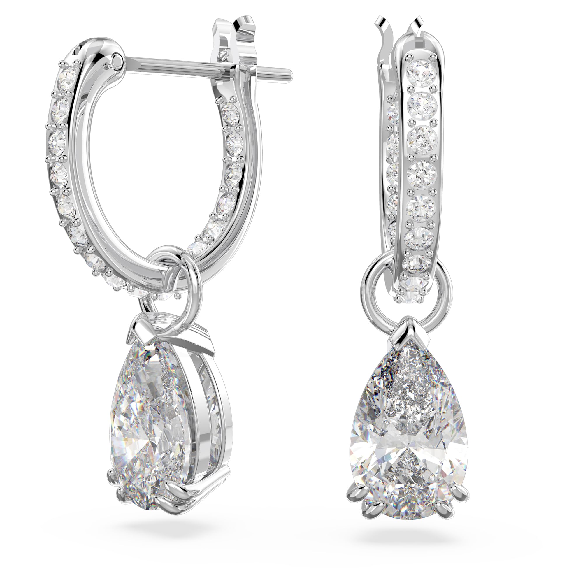 Swarovski Women Millenia Hoop Earrings, Pear Cut, White, Rhodium Plated (B0BH1V3XFM) Amazon Price History, Amazon Price Tracker
