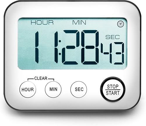 Miniatura 4 de Temporizador multifunción, cuenta regresiva + reloj despertador (negro)