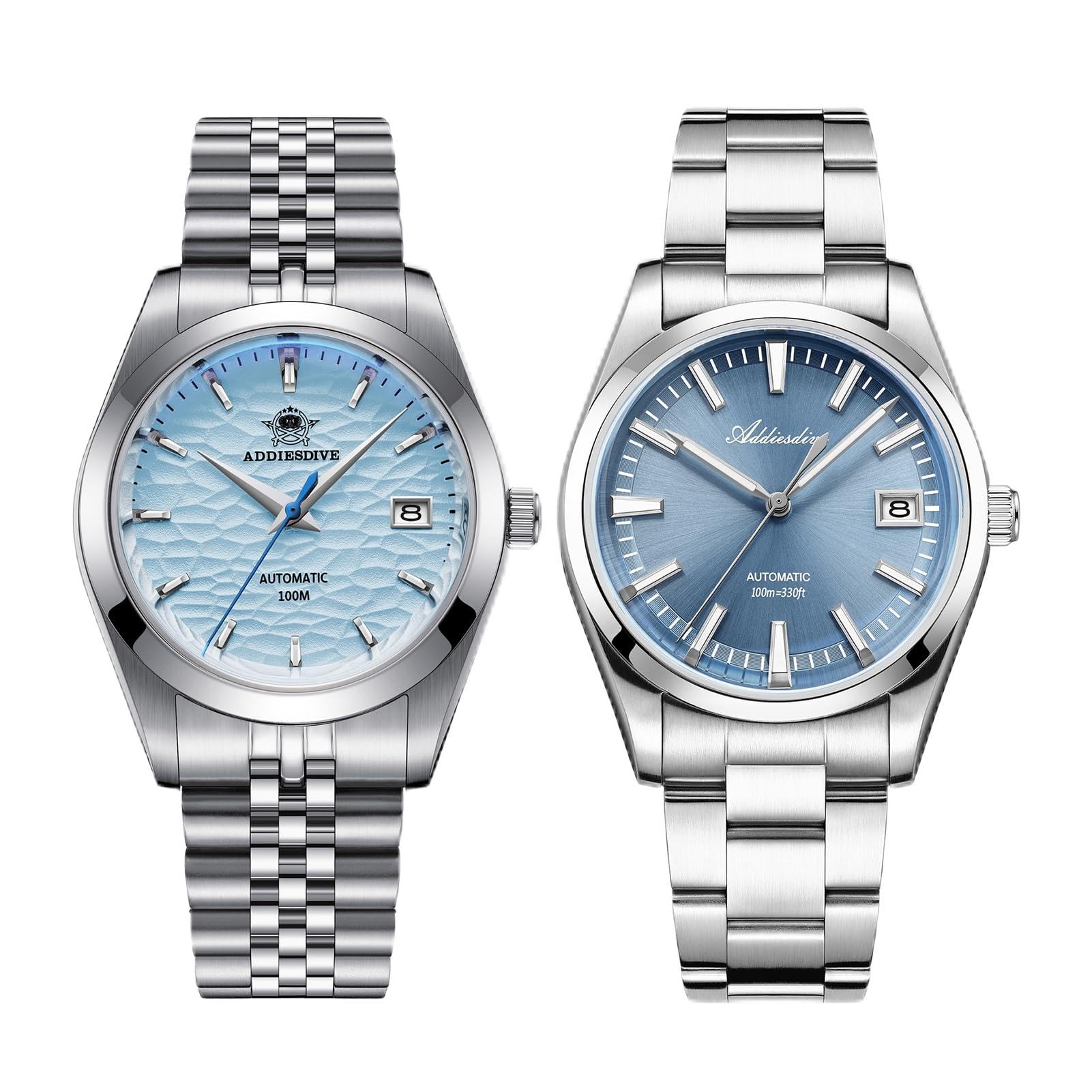 Amazon.com: ADDIESDIVE AD2118 Blue Automatic Dress Watch with