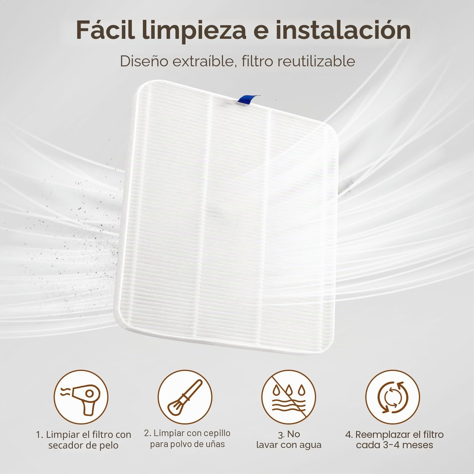 Aspirador uñas Profesional, Succión de 800Pa 6500RPM HEPA Recargable | CHRISTINE SHELLY Colector de polvo de uñas, y motor sin escobillas de para uñas acrílicas, filtroreutilizable