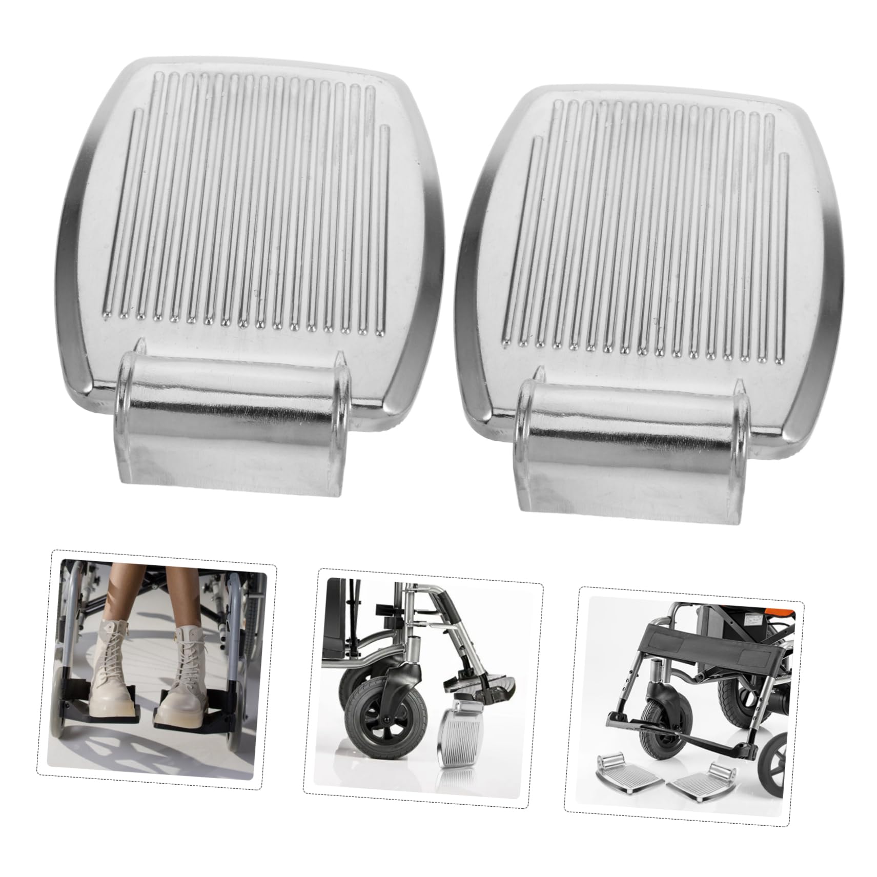 2piezas Accesorios Para Sillas De Ruedas Pedales De Aluminio Reposapiés Elevable Para Orificio Para Andador De Ancianos