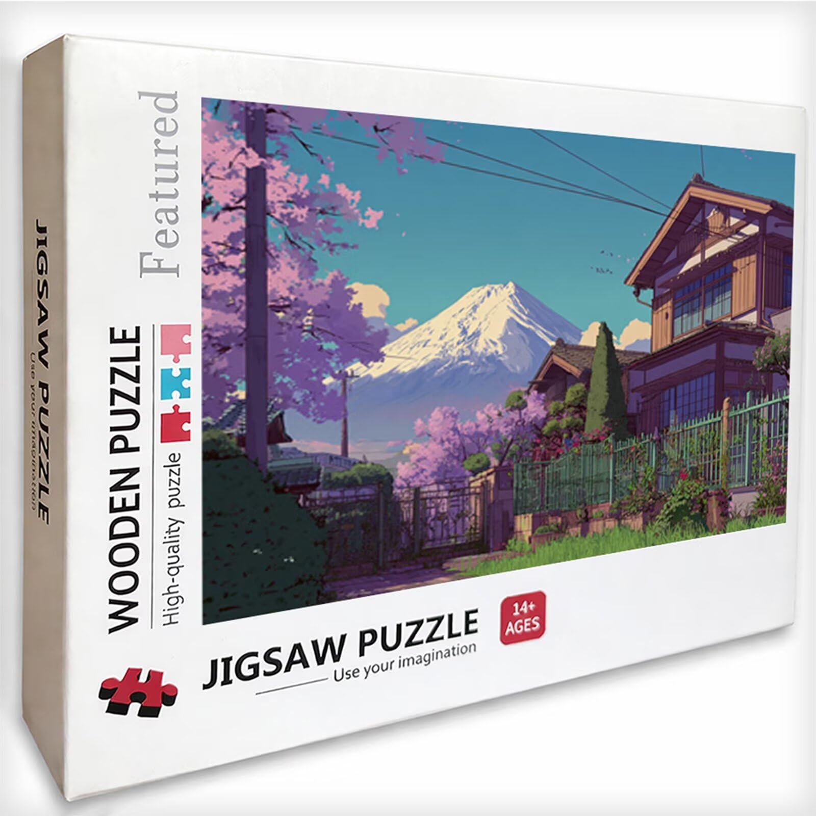 Mount Fuji Puzzle 6000 sztuk dorosłych, Japonia drewniane puzzle z pudełkiem 179 x 105 cm, pomysł na prezent dla mężczyzn i kobiet, zabawa dla dorosłych, do gier rodzinnych, gier wyzwań, wykwintne