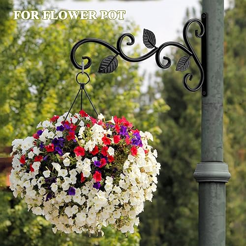 Miniatura 6 de Paquete de 2 ganchos para plantas para decoración de interiores y exteriores, ganchos de pared para colgar soportes de plantas, ganchos para