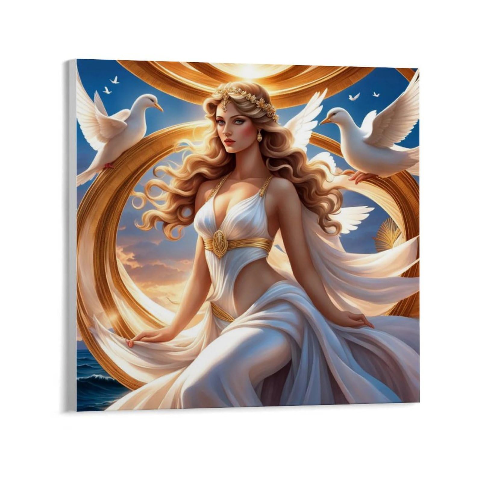Venus Goddess Drawing Trendy Vector Print With A Statue Of The Head Of